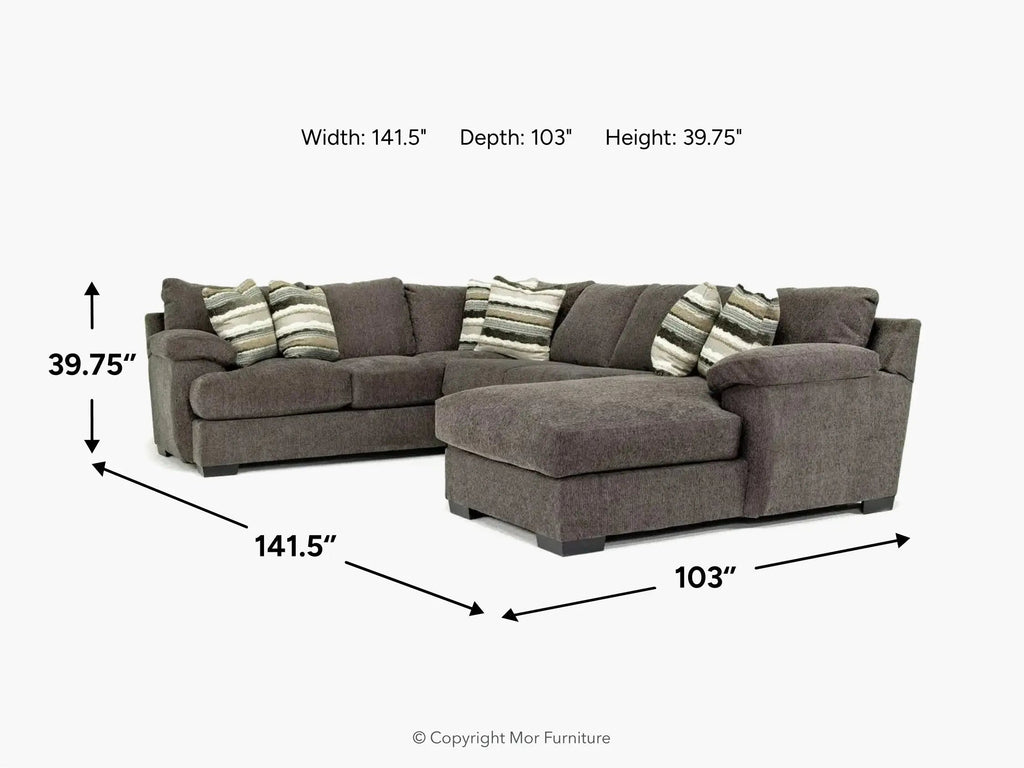 Bermuda Tux Loveseat Chaise Sectional