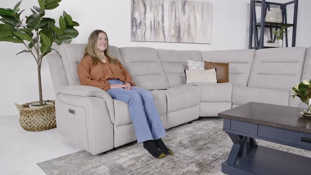 Chanell 6 Piece 2 Power Sectional