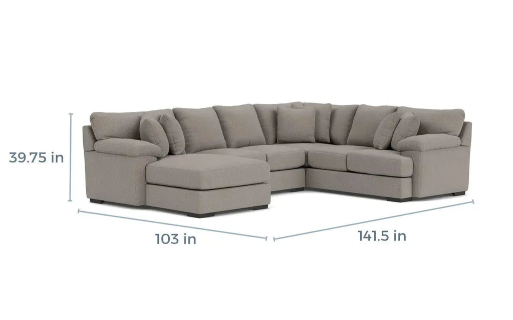 Bermuda Tux Loveseat Chaise Sectional