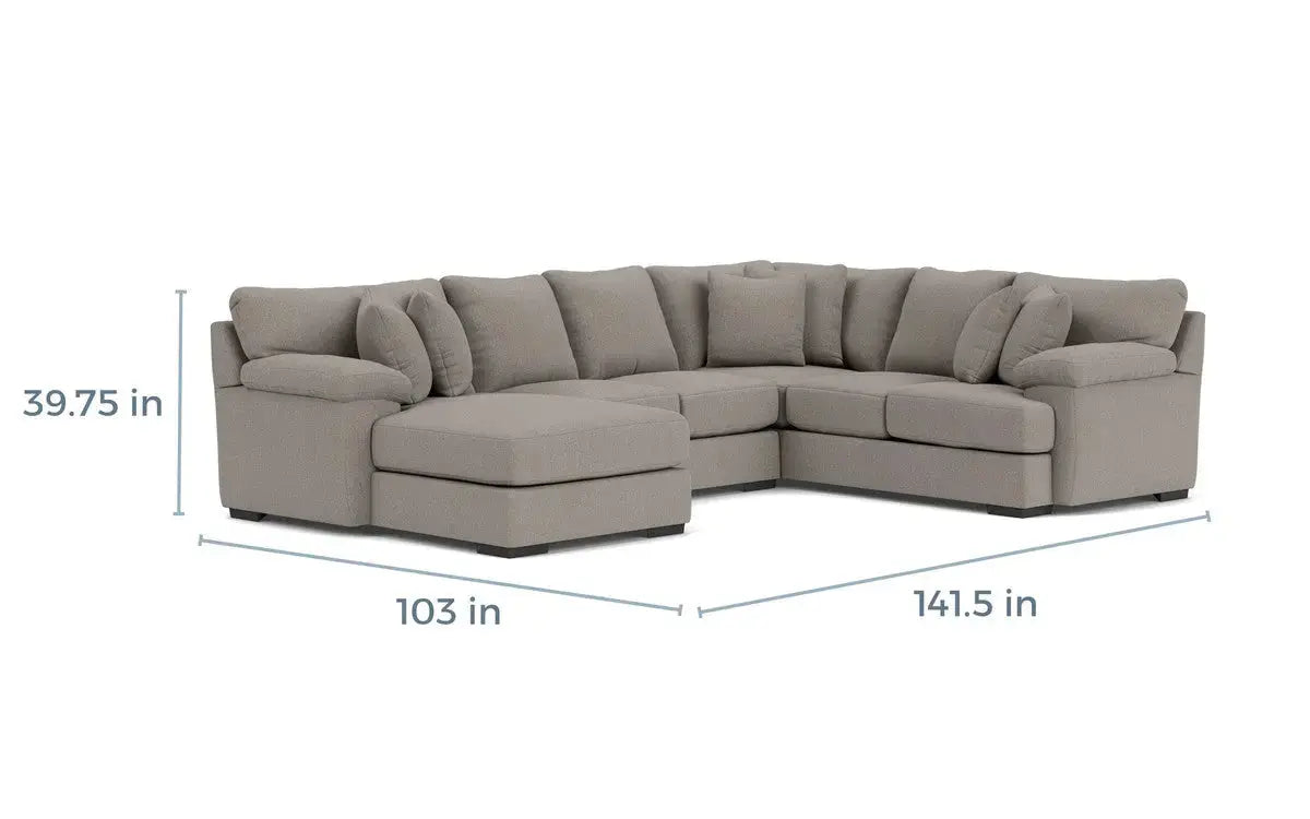 Bermuda Tux Loveseat Chaise Sectional
