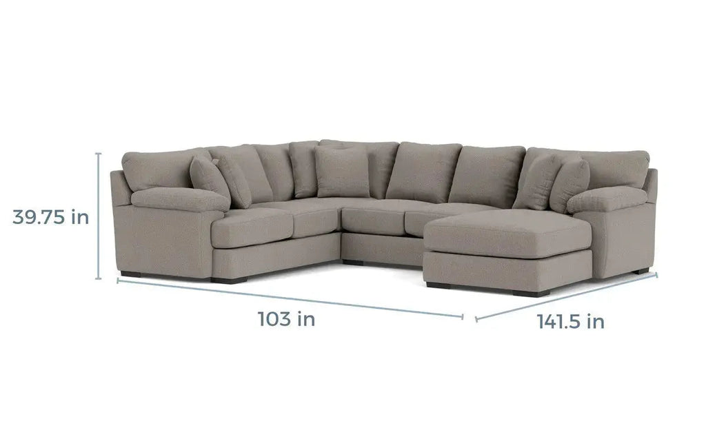 Bermuda Tux Loveseat Chaise Sectional