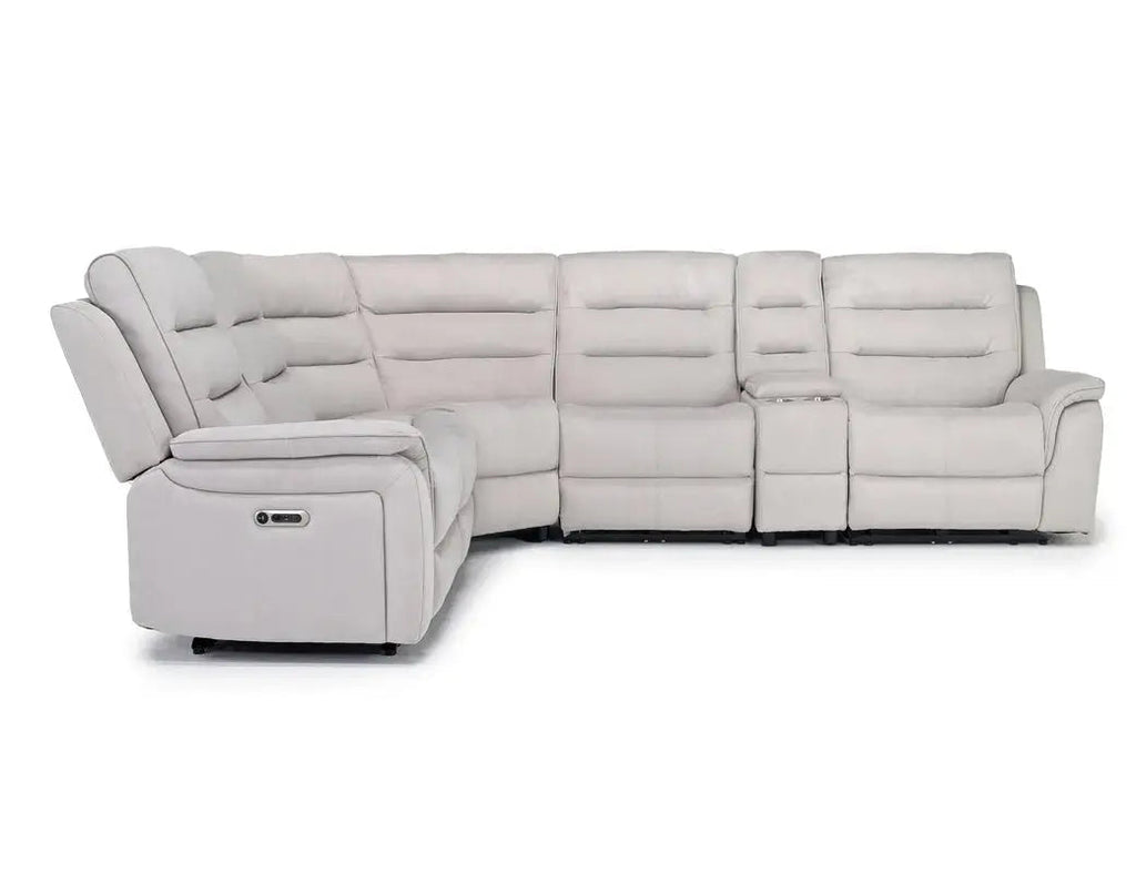 Chanell 6 Piece 2 Power Sectional With 2 Power Armless Recliner