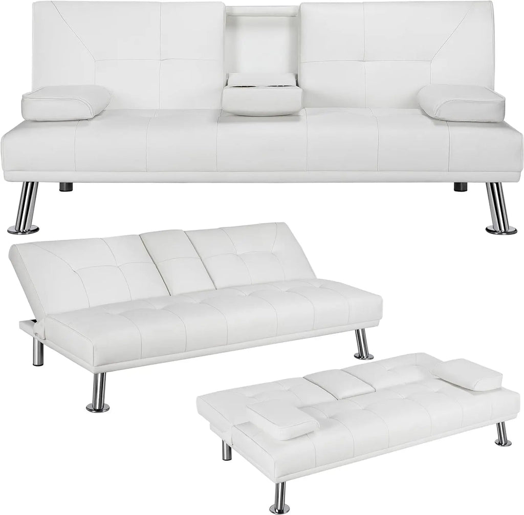 Modern Sofa Bed Faux Leather