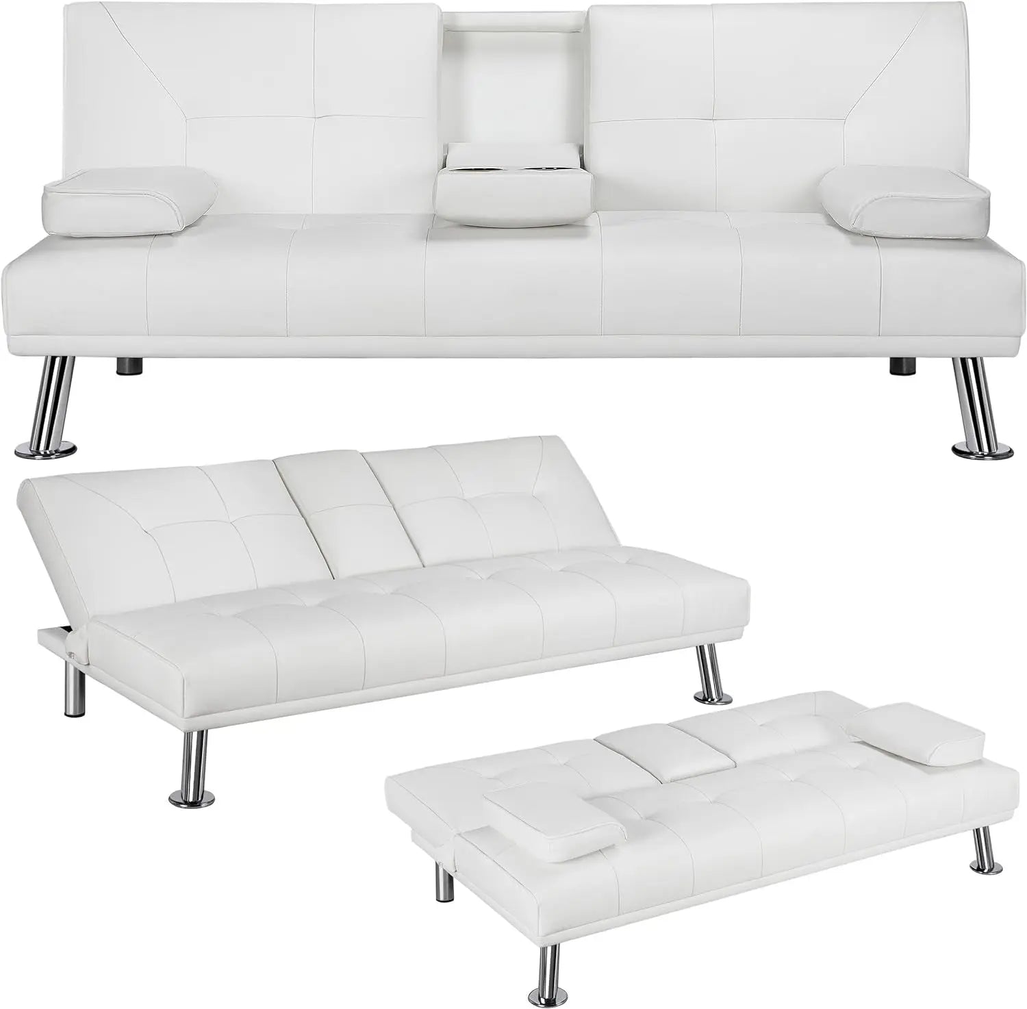 Modern Sofa Bed Faux Leather