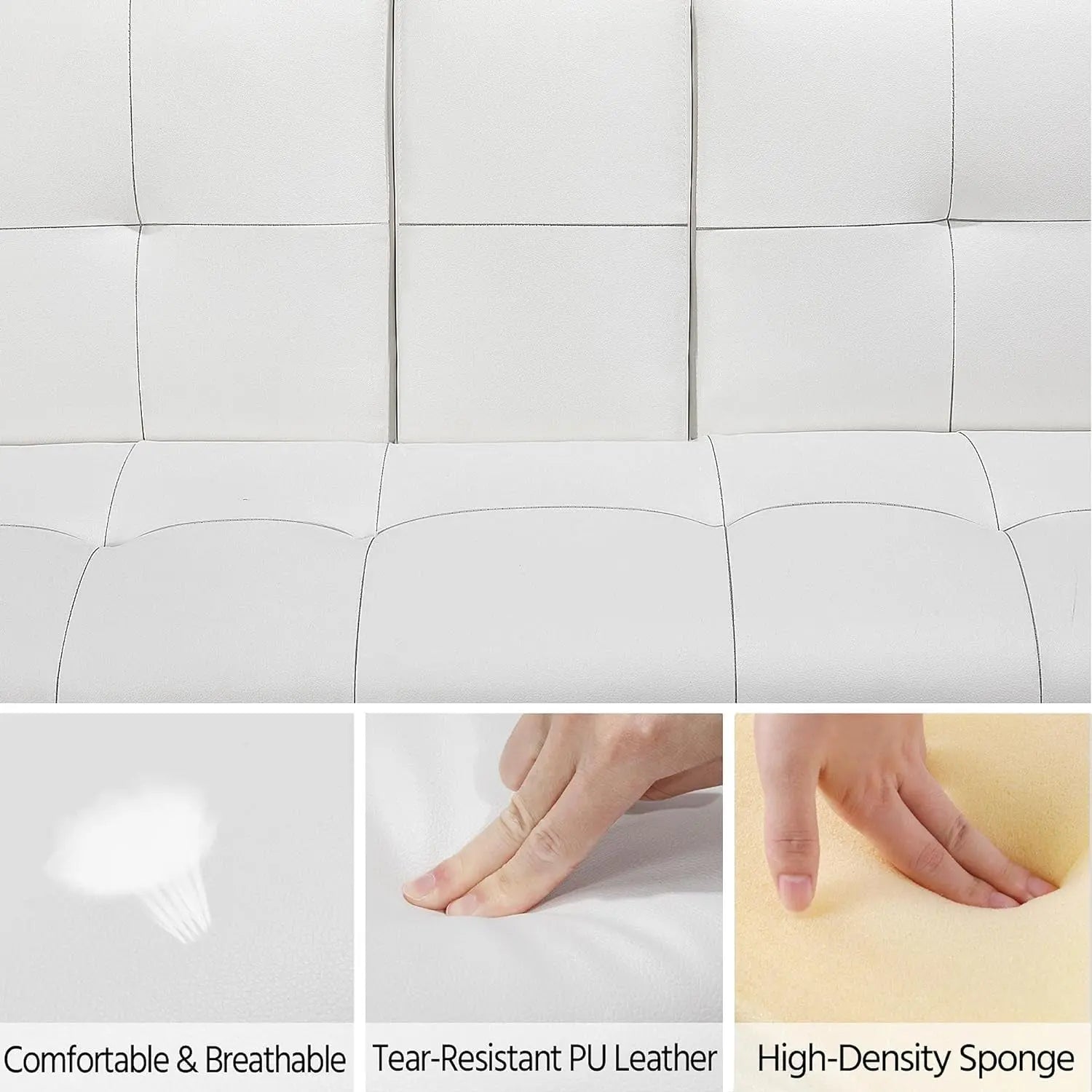 Modern Sofa Bed Faux Leather