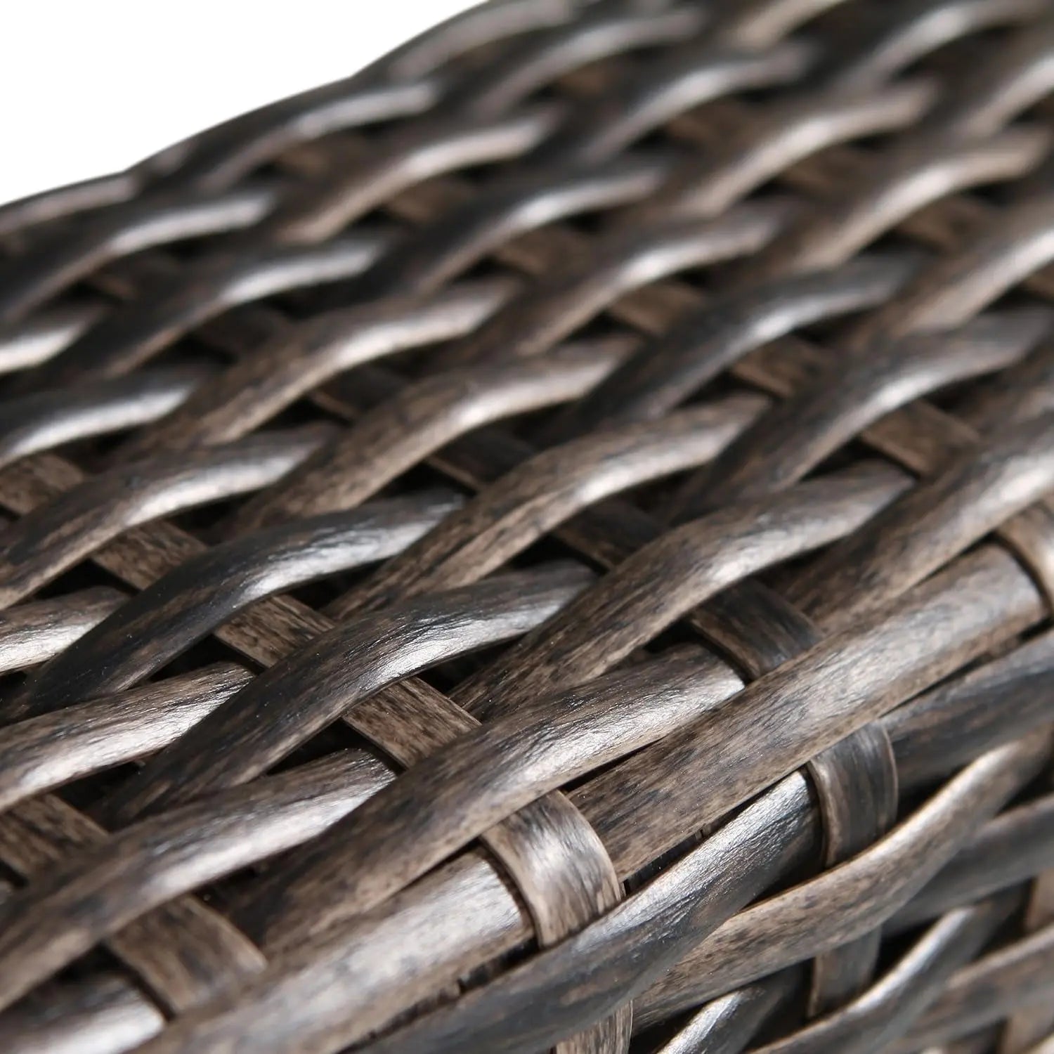 Outdoor Wicker Sectional Sofa Set for Patio and Garden (Brown)