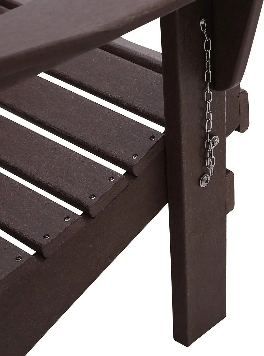 WO Home Furniture Adirondack Chair Outdoor Ottoman Set of 2 PCS Classic Patio Furniture (Dark Brown)